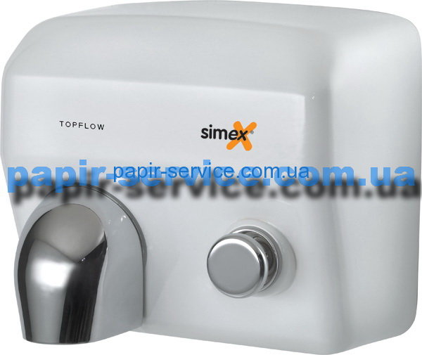 Сушилка для рук TOPFLOW с кнопкой нержавеющая сталь белая 2225 Вт, SIMEX, Испания