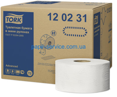 Tork Advanced тулетная бумага в мини рулонах 170 м. 2 сл., 120231