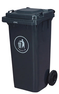 Бак для мусора пластиковый, антрацит, 120л. PS-120-A