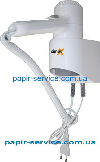 Стационарная сушилка для волос c креплениями на стену PPM5 белая 1000 Вт Simex (Испания)