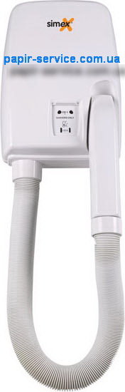 Стационарная сушилка для волос с гибким шлангом c креплениями на стену PTA5 белая 800 Вт Simex (Испания)